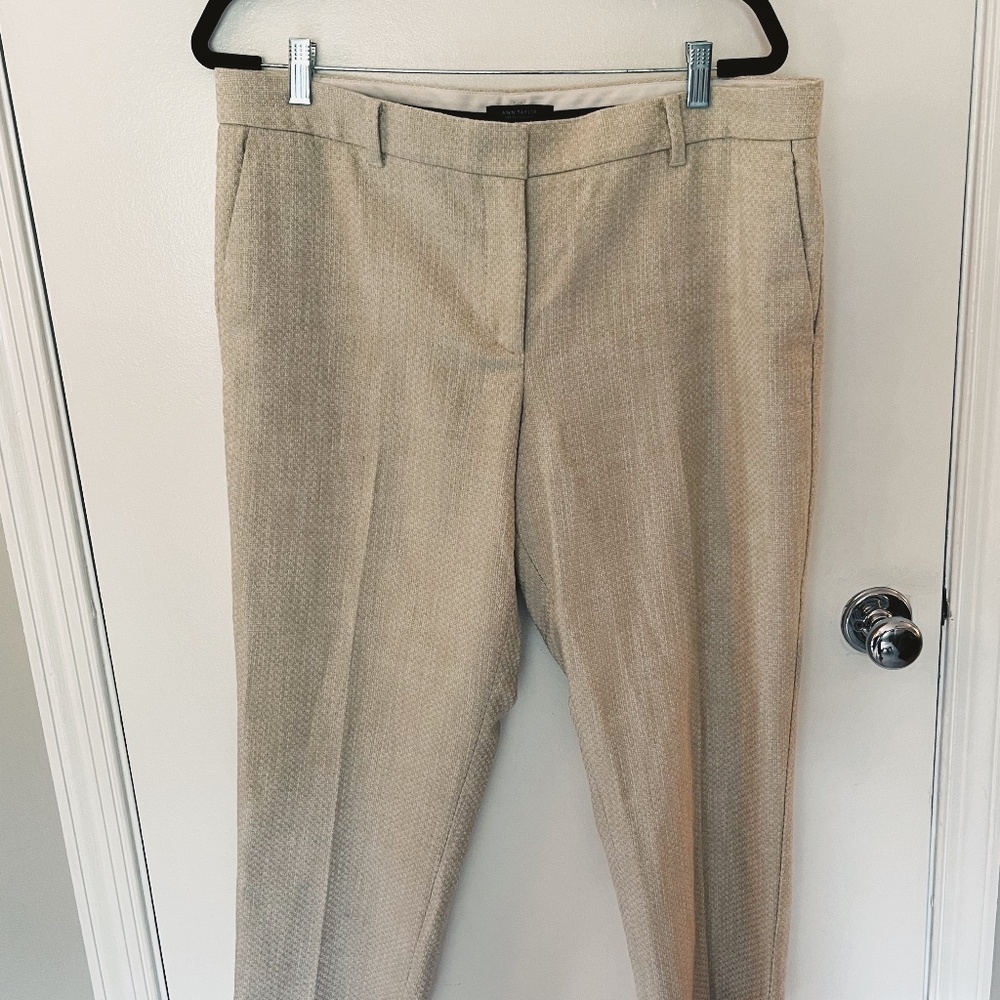 Ann Taylor Petite Curvy Ankle Pant Size 14P Cotton Blend Slacks